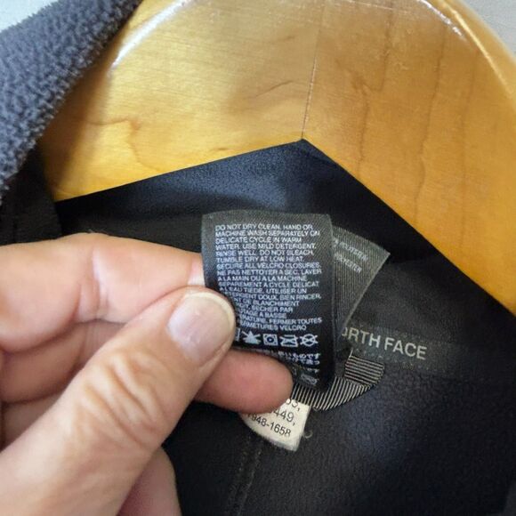 The North Face Apex Gray Soft Shell Fleece Lined Full Zip Hooded Jacket Sz L - Picture 12 of 15